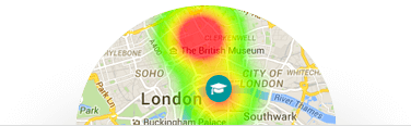 catchment area heatmap